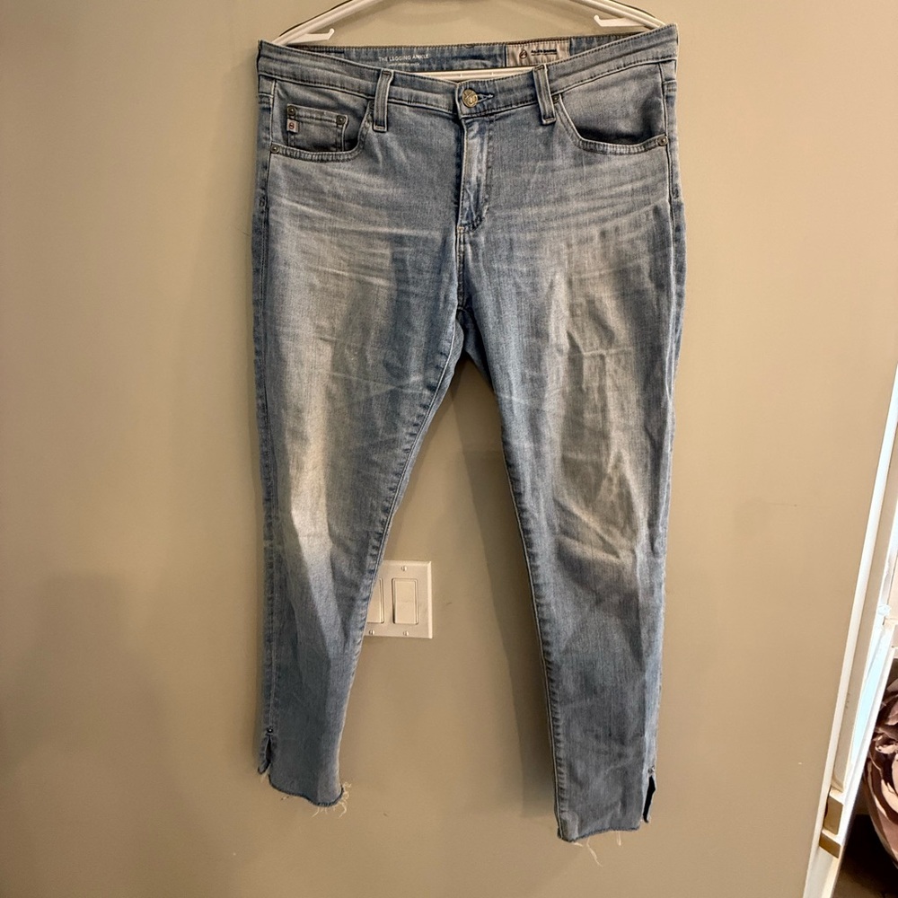 AG Adriano Goldschmied Light Wash Cropped Jeans